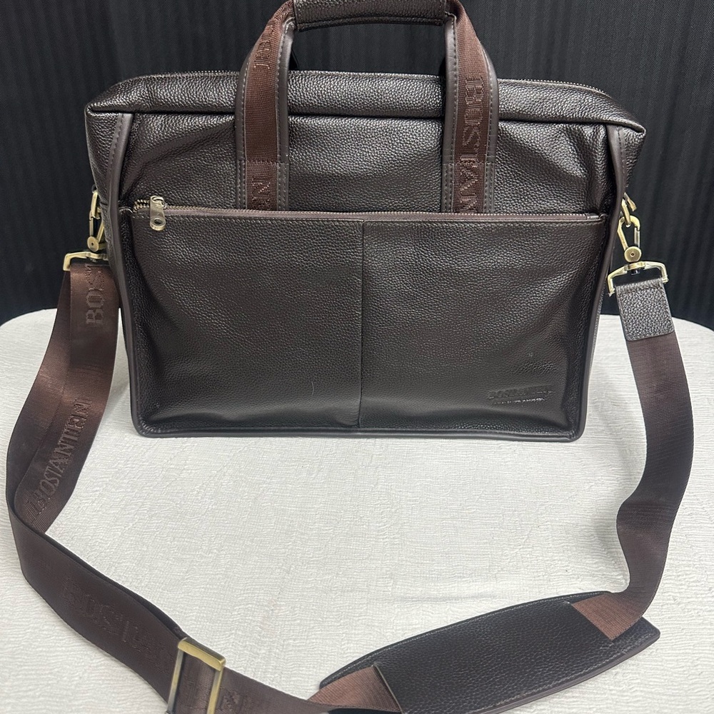 Classy Bostanten Dark Brown Leather Briefcase for Men or Women - Picture 12 of 12